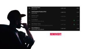 Spotify has removed the tracks