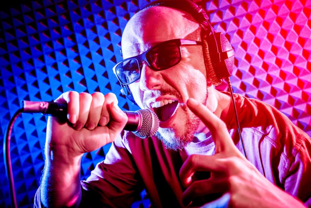 Vocalist performing